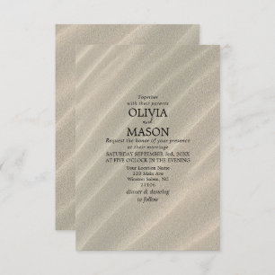 Beach Sand Textured Wedding Invitation