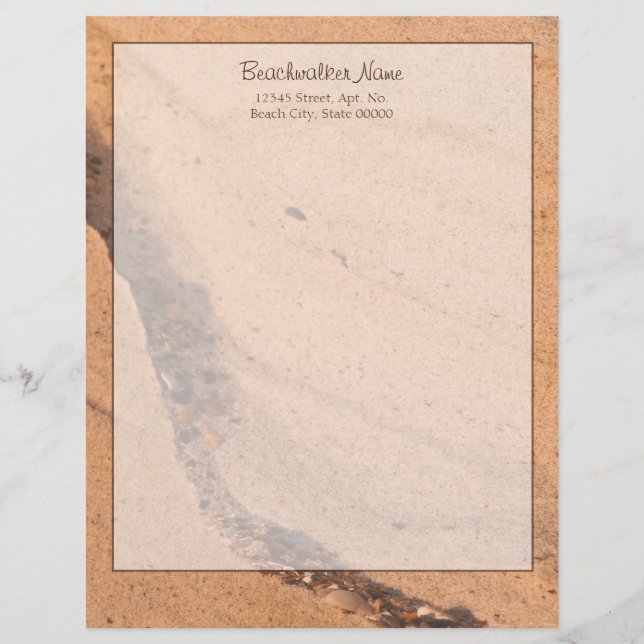 Beach Sand Wall Letterhead Template (Front)