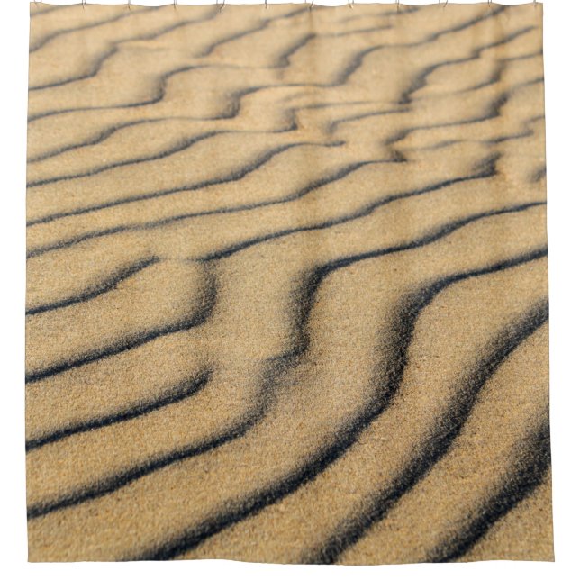 Beach sand waves sand dunes sandy shower curtain (Front)