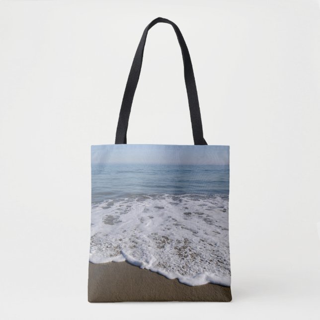 Beach/Sand/Waves Tote Bag (Front)
