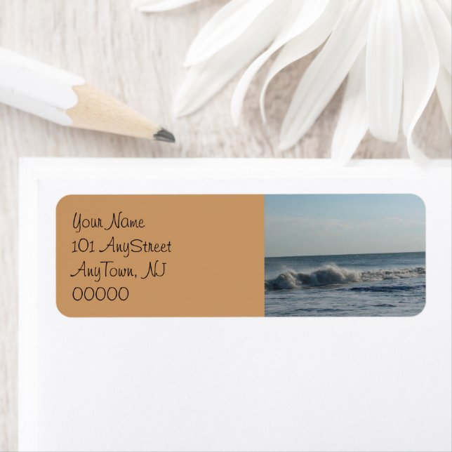 Beach Sand Wedding Address Labels (Insitu)