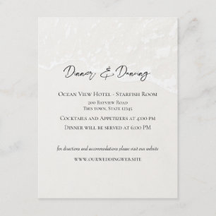 Beach Sand Wedding Reception Card