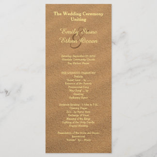 Beach Sand Wedding Tall Program Programme