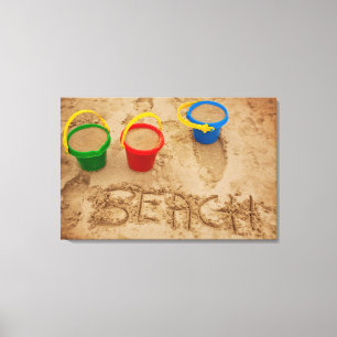 Beach Sand Words Canvas Print