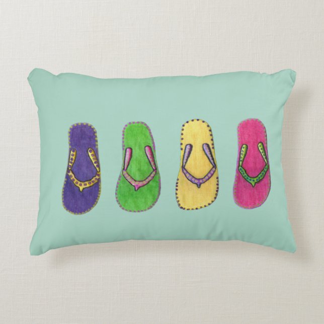 Beach Sandals Decorative Cushion (Front)