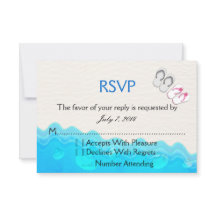 Beach Sandals Wedding RSVP