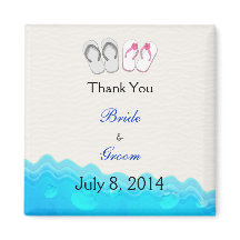 Beach Sandals Wedding Thank You