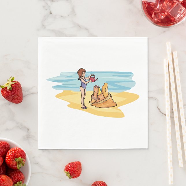 Beach Sandcastle Napkin (Creator Uploaded)