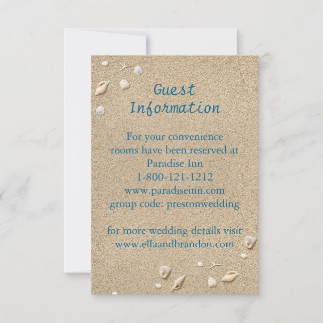 Beach Sandy Toes Salty Kisses Enclosure Card (Front)