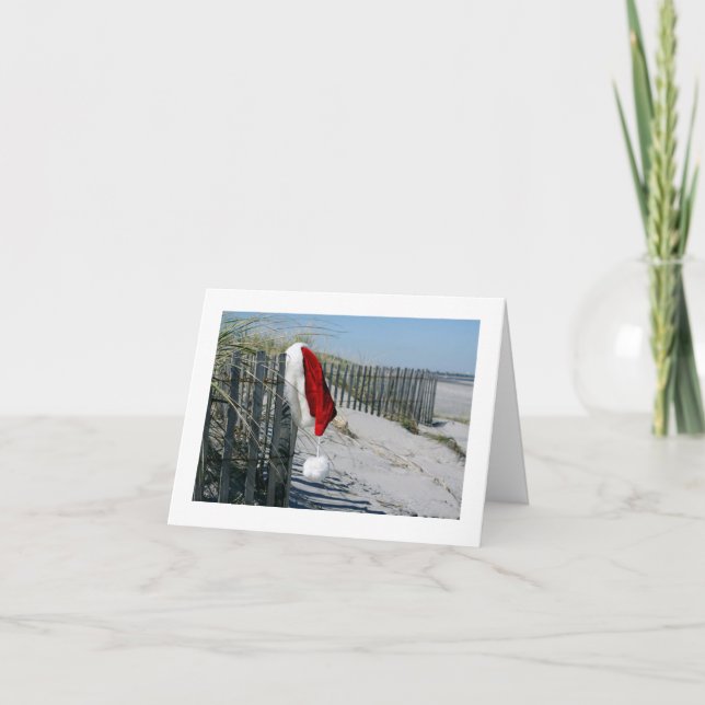 Beach Santa Holiday Card (Front)