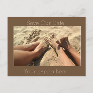Beach Save the date Announcement Postcard