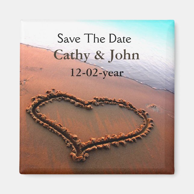 beach Save the date magnet (Front)