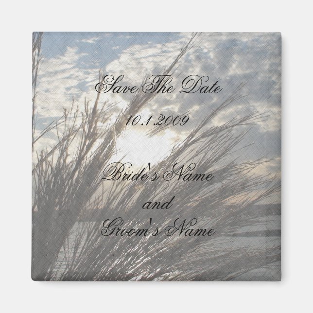 Beach Save the Date magnet (Front)