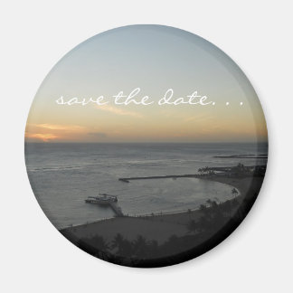 Beach save the date magnet