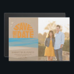 Beach Save the Date Magnetic Invitation<br><div class="desc">A fun beach Save the Date with a slightly vintage vibe.</div>