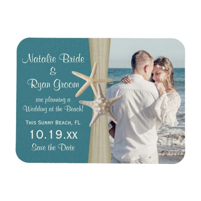 Beach Save the Date Photo Magnet (Horizontal)