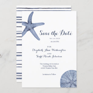 Beach Save the Date Watercolor Card