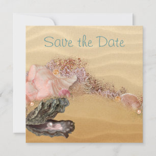Beach Save the Date Wedding Sandy Shore