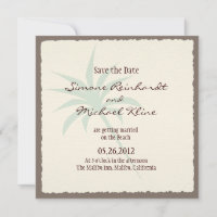 Beach Save the Date with Palm Trees