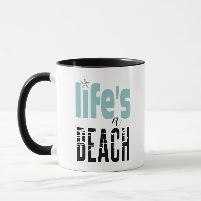 Beach Saying Life's A Beach  Mug (Left)