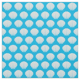Beach Scallop Shells Pattern Fabric
