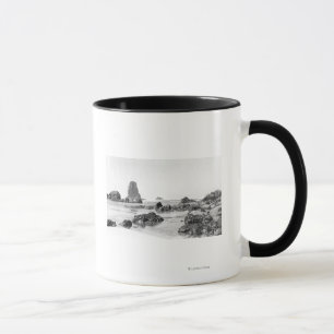 Beach Scene at Cannon Beach, Oregon Photograph Mug