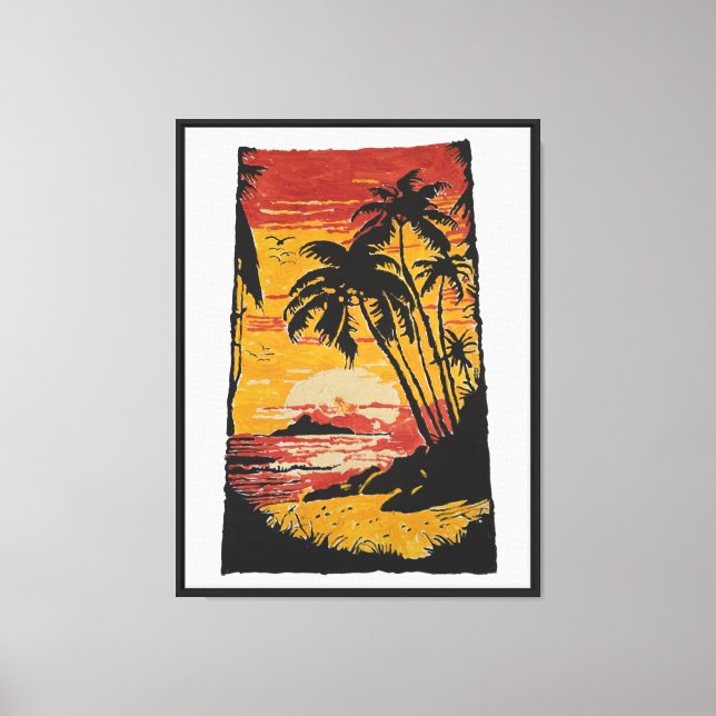 Beach Scene Canvas Print (Front)