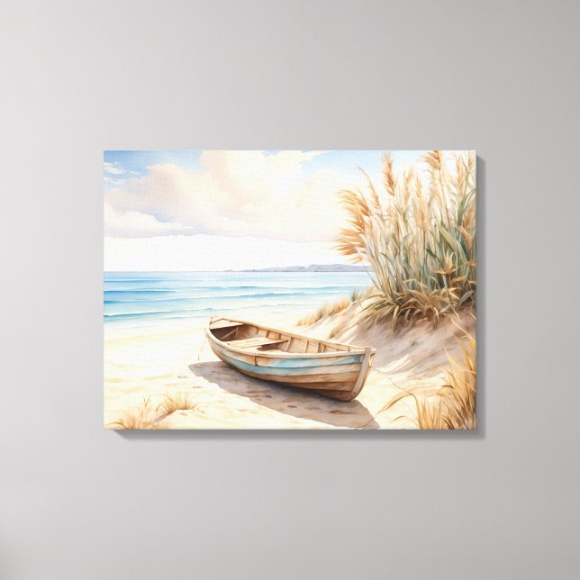 Beach Scene Canvas Wall Art (Front)