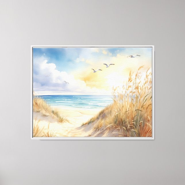 Beach Scene Canvas Wall Art (Front)
