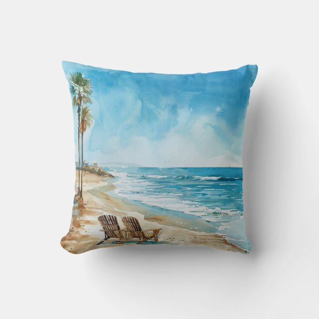 Beach Scene Cushion (Front)