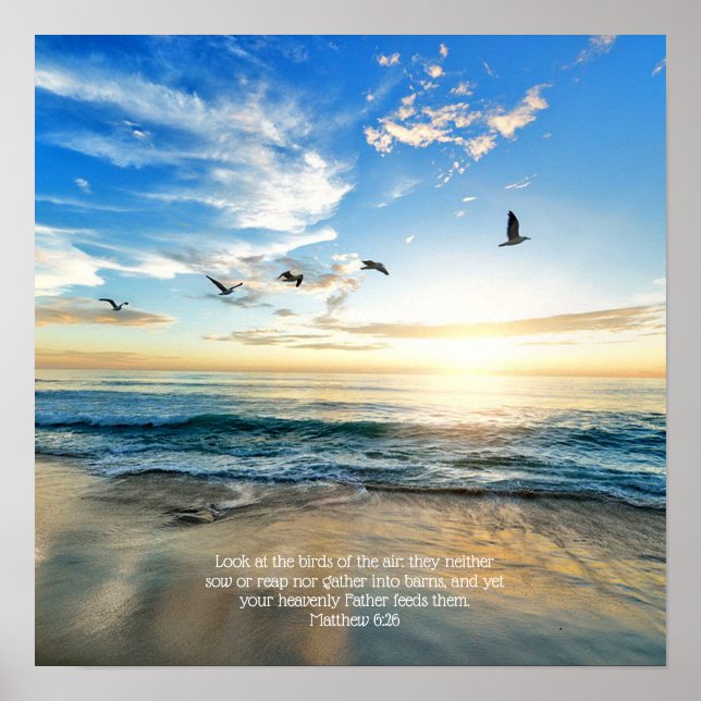 Beach Scene Custom Poster (Front)