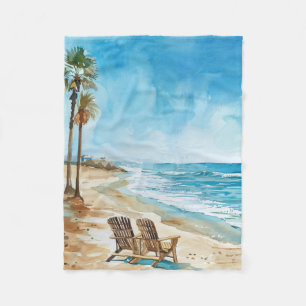 Beach Scene Fleece Blanket