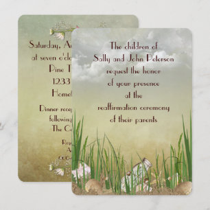 Beach Scene for Vow Renewal Invitation
