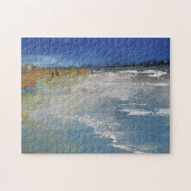 Beach Scene Impressionistic Painting Jigsaw Puzzle (Horizontal)