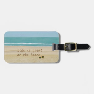 Beach Scene Lovers Sand Ocean Luggage Tags