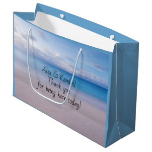 Beach Scene Paper Wedding Welcome Bag