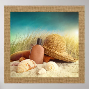 Beach Scene Photography Art Poster