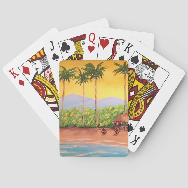Beach scene Playing Cards (Back)
