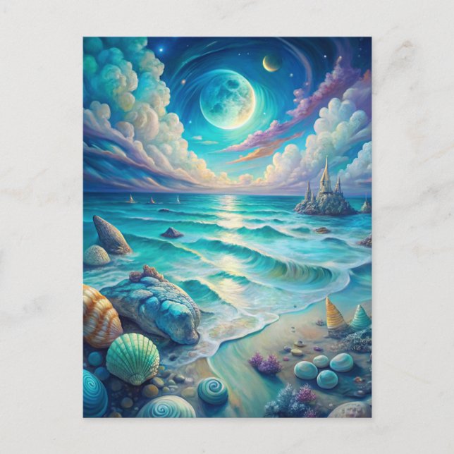 Beach Scene  Postcard (Front)