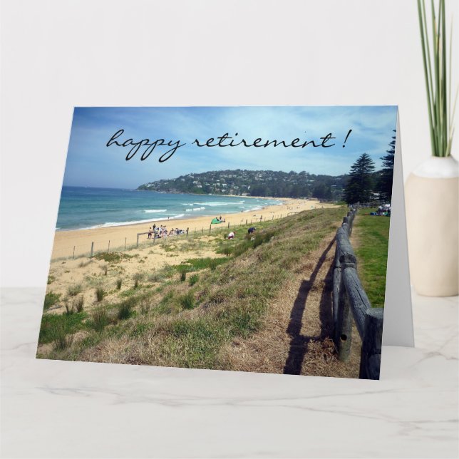 beach scene retirement big card (Front)