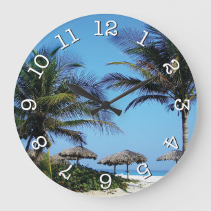 Beach Scene Round Wall Clock