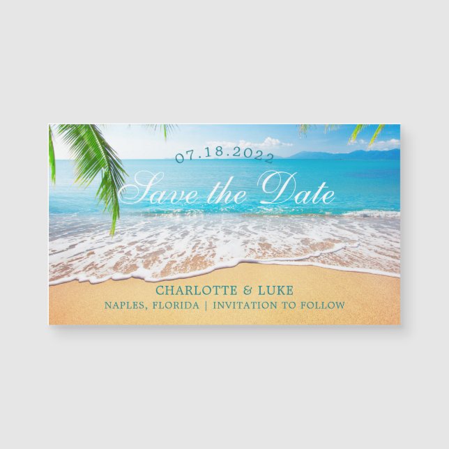 Beach Scene Save the Date (Front)
