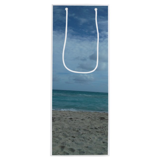 BEACH SCENE WINE GIFT BAG (Front)