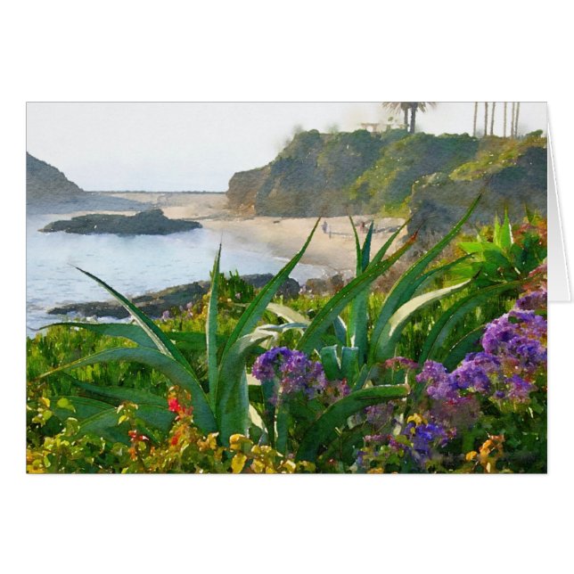 Beach scene with succulents  (Front Horizontal)