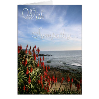 Beach Scene With Sympathy Greeting Card