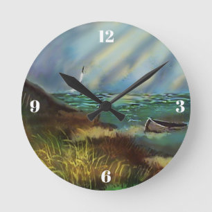 Beach Scenery Wall Clock
