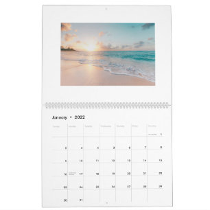 Beach Scenes 12 month Calendar Add your Photos