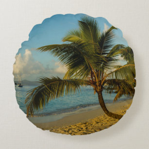 Beach scenic round cushion