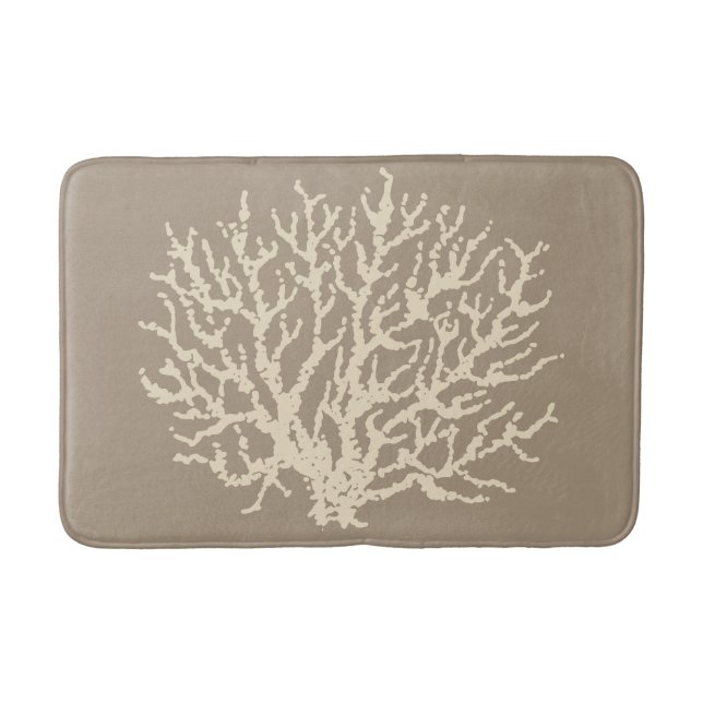 Beach Sea Coral Bath Mat Bathroom Rug (Front)