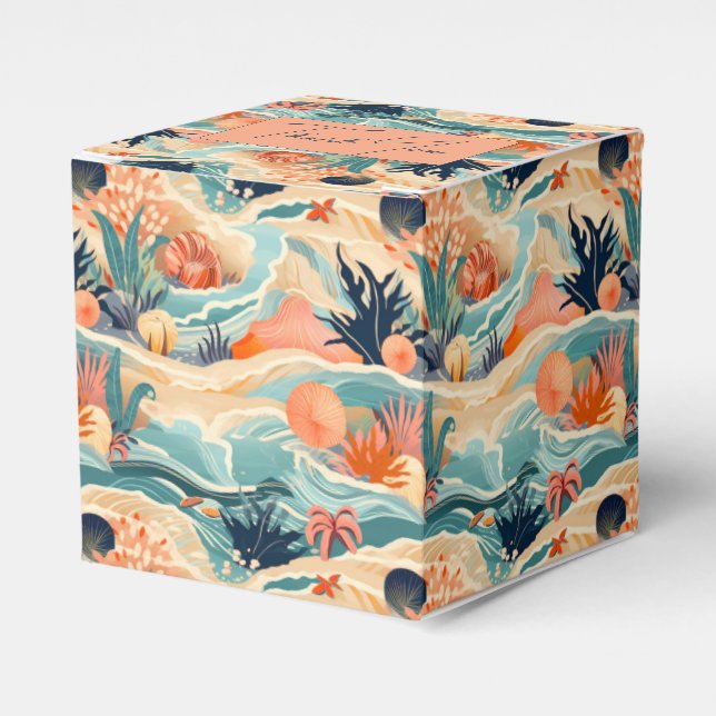 Beach Sea Life Favour Box (Front Side)